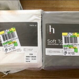 NEW Twin XL sheet set gray or white